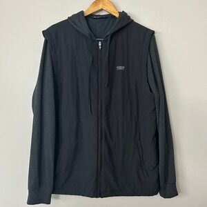 TravisMathew Jacket Freezing Point 2.0 Mens Medium Black Hybrid Full Zip Golf